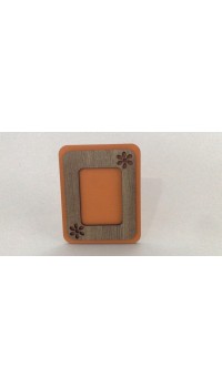 Vesikalık Fotoğraf Çerçevesi Mini Ahşap İşlemeli Mıknatıslı