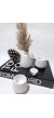 PAMPAS VAZOLU TABAKLI İKİLİ TEALİGHT MUMLUK SET BEYAZ