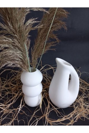 SÜRAHİ BALON VAZO SET BEYAZ