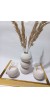 BALON VAZO İKİLİ MUMLUK SET BEYAZ