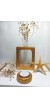 Kuru Çiçeklik Vazo, Antiquity Gold (Dikdörtgen Model ) Cam Tüplü Dekoratif Vazo