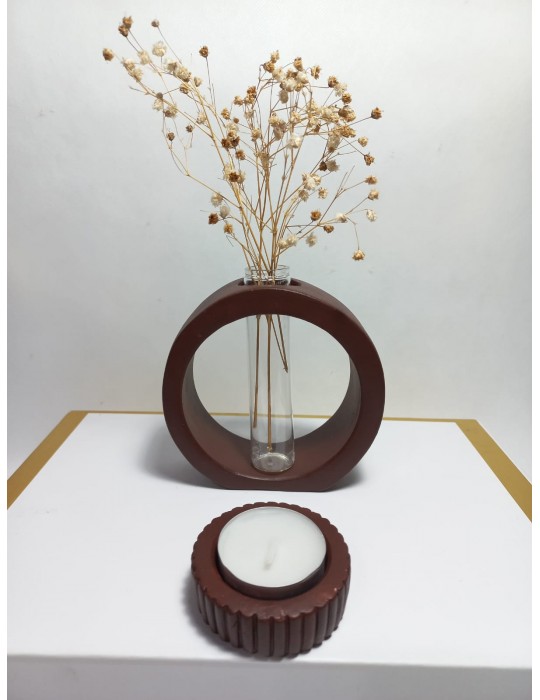 Dekoratif Vazo, Cam Tüplü, ( Yuvarlak Model ) Chocolate Kahve Dekoratif Vazo, Cam Tüplü, ( Yuvarlak Model ) Chocolate Kahve
