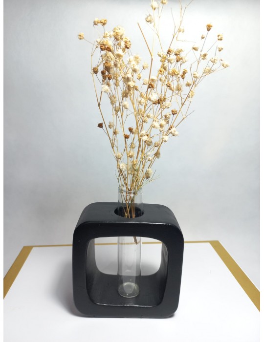 Minimal Vazo, Cam Tüplü ( Kare Model ) Dekoratif Siyah Vazo Minimal Vazo, Cam Tüplü ( Kare Model ) Dekoratif Siyah Vazo