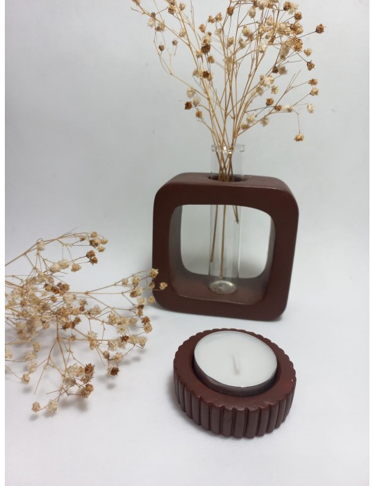 Minimal Vazo, Cam Tüplü ( Kare Model ) Dekoratif Chocolate Kahve Vazo Minimal Vazo, Cam Tüplü ( Kare Model ) Dekoratif Chocolate Kahve Vazo