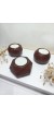 Geometrik Desenli Chocolate Kahve 3'lü Mumluk Set, Dekoratif Masa Sehpa Üstü Aksesuar