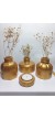 Modern Minimal Vazo Set 3'lü, Ev & Ofis Hediyelik, Dekoratif Obje, Antiquity Gold