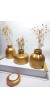 Modern Minimal Vazo Set 3'lü, Ev & Ofis Hediyelik, Dekoratif Obje, Antiquity Gold