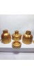 Modern Minimal Vazo Set 3'lü, Ev & Ofis Hediyelik, Dekoratif Obje, Antiquity Gold