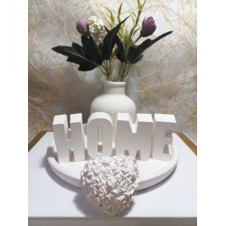HOME Yazılı Vazolu Set-Tabak,Vazo,Kalp Obje ve Harfler HOME Yazılı Vazolu Set-Tabak,Vazo,Kalp Obje ve Harfler