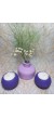 Şık Tasarım Minimal Vazo, İkili Mumluk Set Ev&Ofis,Dekoratif Aksesuar Mor-Lila