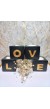  LOVE Yazılı 4'lü Dekoratif Mumluk Set Siyah-Gold