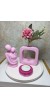Kare Formlu Cam Tüplü Sarılan Sevgili Dekoratif Mumluk Set Pembe Kare Formlu Cam Tüplü Sarılan Sevgili Dekoratif Mumluk Set Pembe