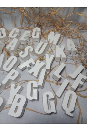 Büyük Boy Boyanabilir Alçı Harfler, Ev&Ofis Dekoratif Hediyelik Obje (İsim,Ünvan) Minumum 10 Adet