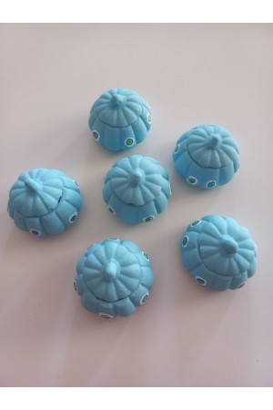 Mini Balkabağı 6'lı Nazar Boncuklu Dekoratif Obje