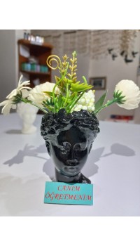 Siyah Helen Saksı Canım Öğretmenim