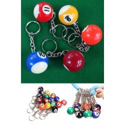 Mini bilardoTopu anahtarlık/16'lı Kutu/küçük top anahtarlık/süs ve hediye anahtarlık