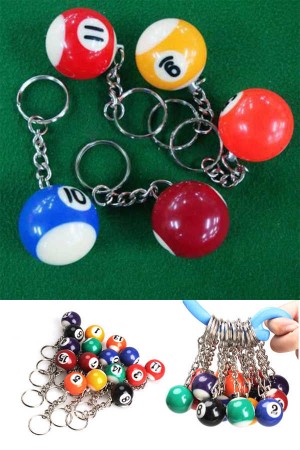 Mini bilardoTopu anahtarlık/16'lı Kutu/küçük top anahtarlık/süs ve hediye anahtarlık