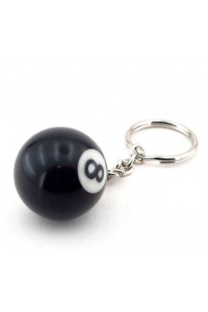 Mini bilardo şekilli anahtarlık/8 Top Siyah/küçük top anahtarlık