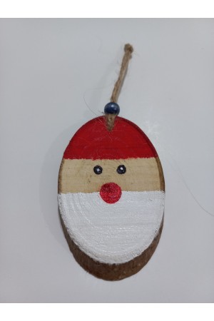 Noelbaba Figürlü Ahşap Yılbaşı Süsü