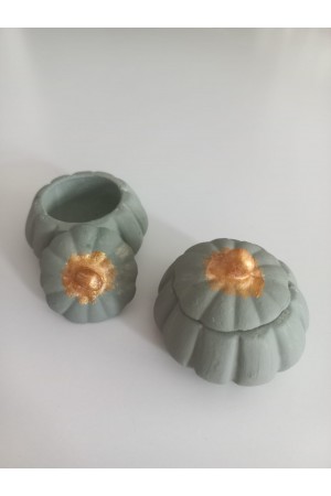 Mini Balkabağı 6'lı Lokumluk, Kahve Yanı Sunumluk Renkli Dekoratif Obje