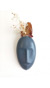 Dekoratif Mask Duvar Vazosu, Duvar Dekoru ,Heykel Duvar Süsü, Antrasit Dekoratif Mask Duvar Vazosu, Duvar Dekoru ,Heykel Duvar Süsü, Antrasit