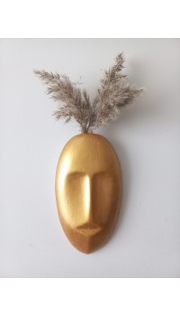 Dekoratif Mask Duvar Vazosu, Duvar Dekoru ,Heykel Duvar Süsü,Gold Dekoratif Mask Duvar Vazosu, Duvar Dekoru ,Heykel Duvar Süsü,Gold