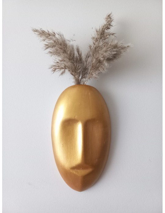 Dekoratif Mask Duvar Vazosu, Duvar Dekoru ,Heykel Duvar Süsü,Gold Dekoratif Mask Duvar Vazosu, Duvar Dekoru ,Heykel Duvar Süsü,Gold