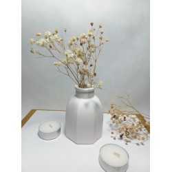 Dekoratif Minimal Vazo, Ev ve Ofis Hediyelik Aksesuar, Çiçeklik Beyaz