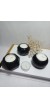 Geometrit Desenli Siyah 3'lü Mumluk Set, Dekoratif Masa Sehpa Üstü Aksesuar Geometrit Desenli Siyah 3'lü Mumluk Set, Dekoratif Masa Sehpa Üstü Aksesuar