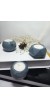 Geometrit Desenli Gri Renk 3'lü Mumluk Set, Dekoratif Masa Sehpa Üstü Aksesuar Geometrit Desenli Gri Renk 3'lü Mumluk Set, Dekoratif Masa Sehpa Üstü Aksesuar