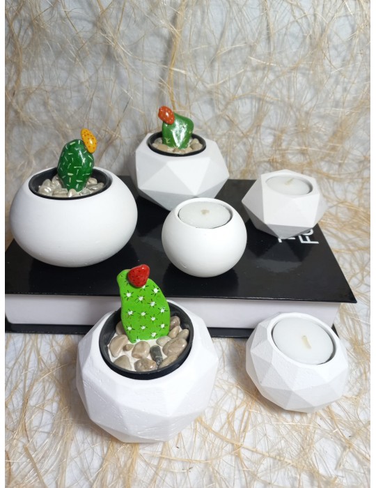 6 Parça Beyaz Ev ve Ofis Aksesuarı Sukulent/Kaktüs Saksı, Mumluk Set Dekoratif Obje 6 Parça Beyaz Ev ve Ofis Aksesuarı Sukulent/Kaktüs Saksı, Mumluk Set Dekoratif Obje