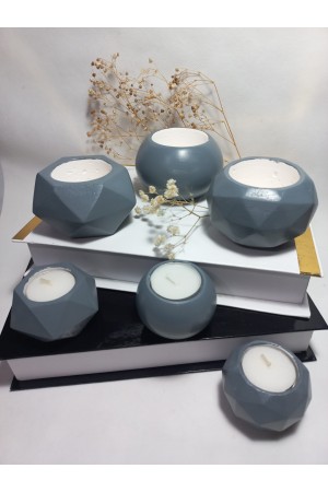 6 Parça Gri Renk Ev ve Ofis Aksesuarı Sukulent/Kaktüs Saksı, Mumluk Set Dekoratif Obje 6 Parça Gri Renk Ev ve Ofis Aksesuarı Sukulent/Kaktüs Saksı, Mumluk Set Dekoratif Obje