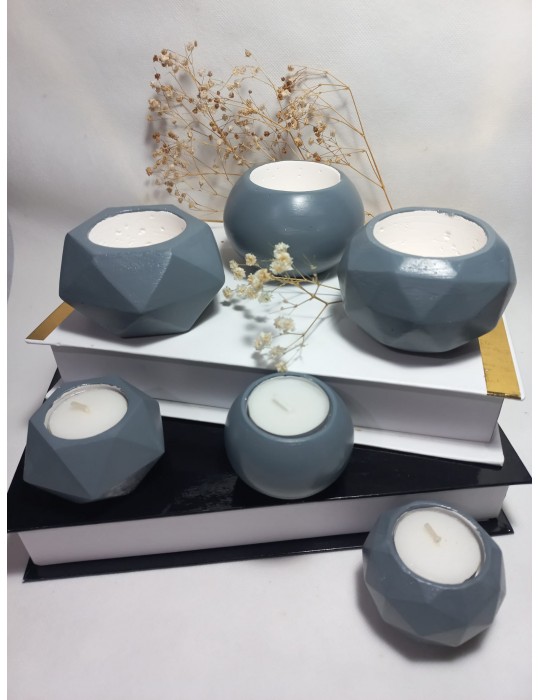 6 Parça Gri Renk Ev ve Ofis Aksesuarı Sukulent/Kaktüs Saksı, Mumluk Set Dekoratif Obje 6 Parça Gri Renk Ev ve Ofis Aksesuarı Sukulent/Kaktüs Saksı, Mumluk Set Dekoratif Obje