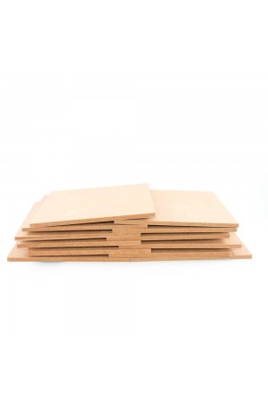 Sunta Kare Tahta Beyaz Kahverengi Hobi Hammadde 15x15 100'lü Paket